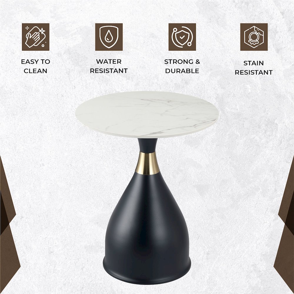 Bento Collection Modern End Table In Black. Picture 15