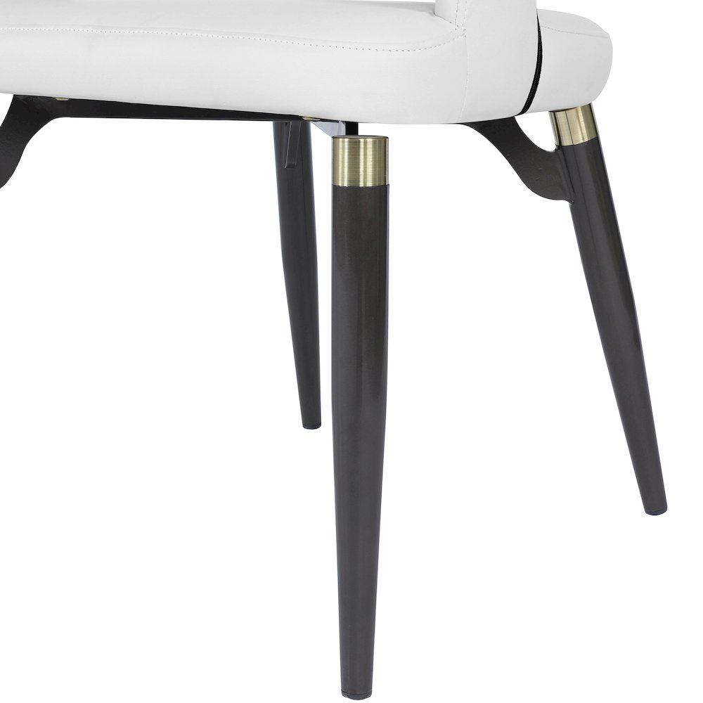 Entice Collection Modern Dining Chair Set of 2 in White. Picture 13