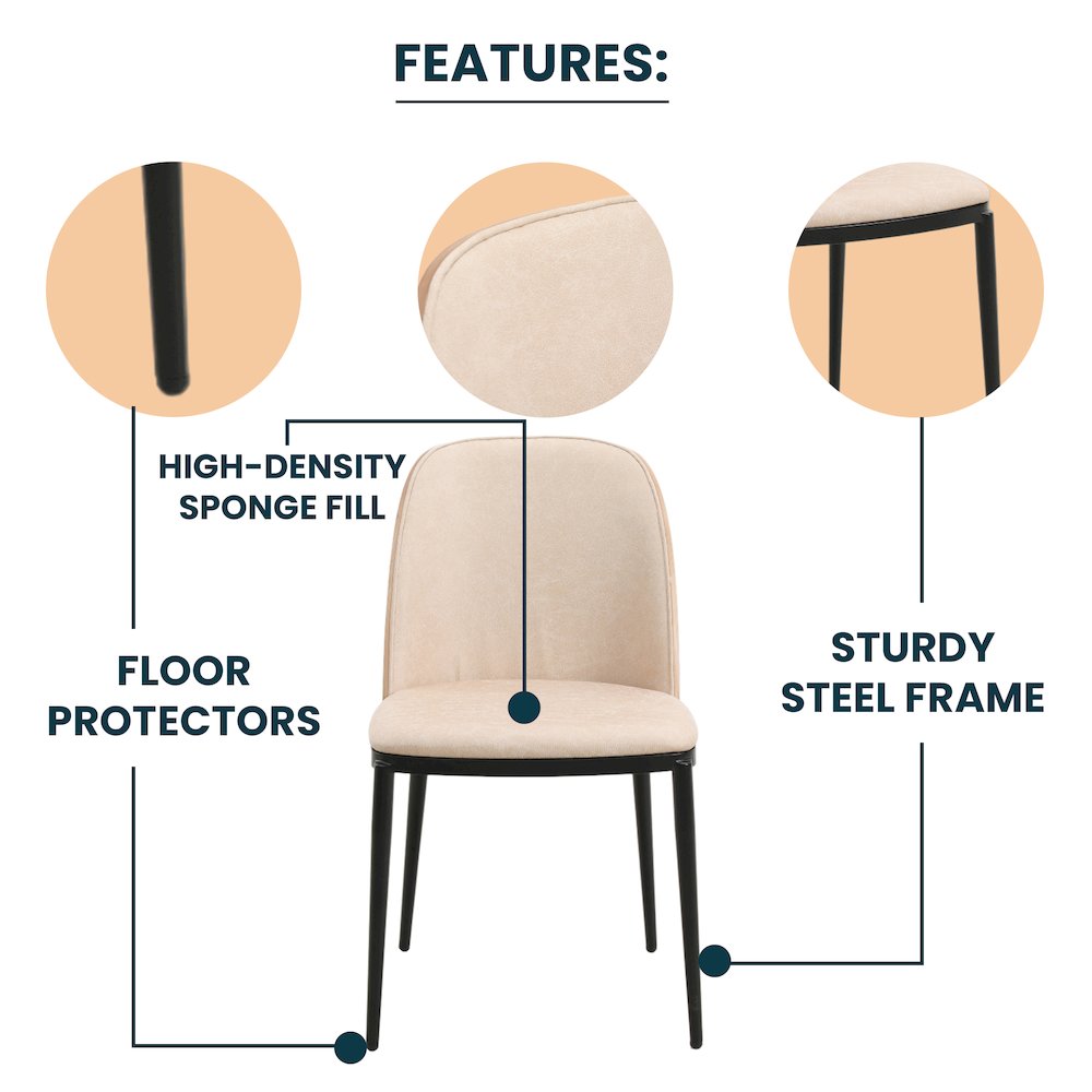 Tule Mid-Century Modern Dining Side Chair. Picture 8