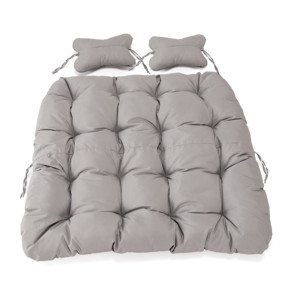 Wicker 2 Person Double Folding Hanging Egg Swing Cushion. Picture 6