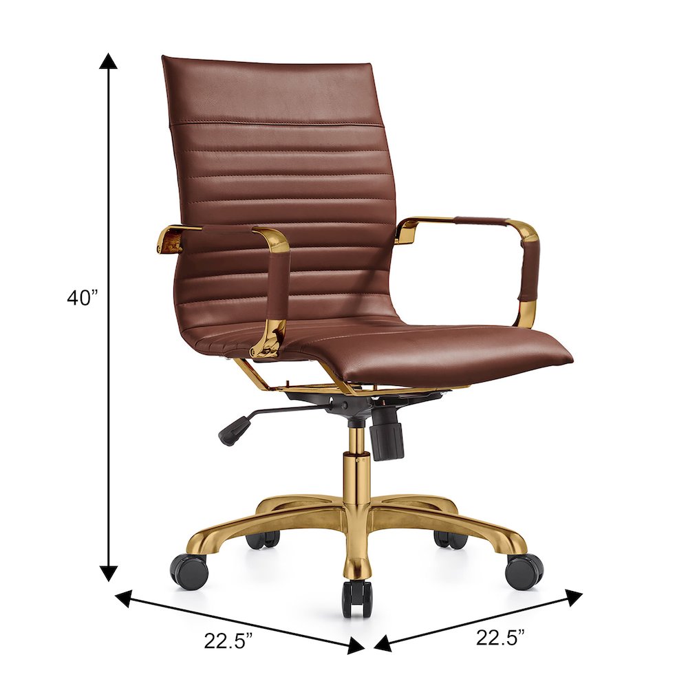Harris Office Chair With Gold Frame. Picture 12