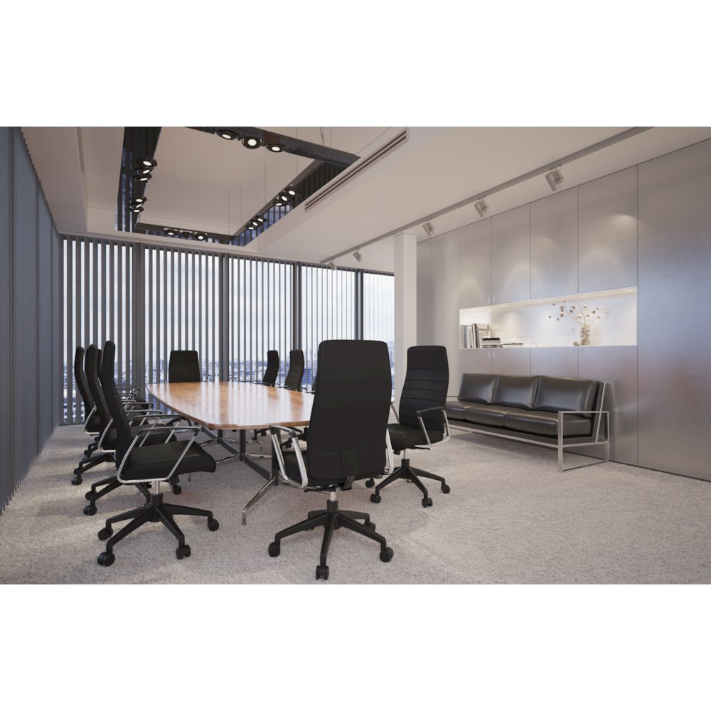 Hilton Modern High-Back Leather Office Chair. Picture 3