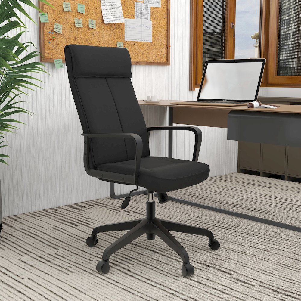 Aiaria Collection Modern Office Chair In Black. Picture 14