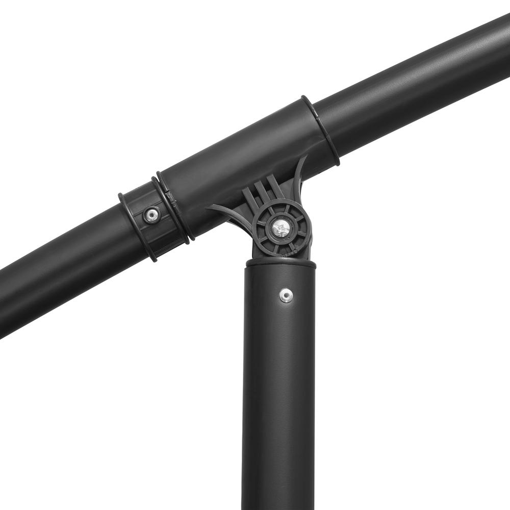 Outdoor 10 Ft Offset Cantilever Hanging Patio Umbrella With Solar Powered LED. Picture 11