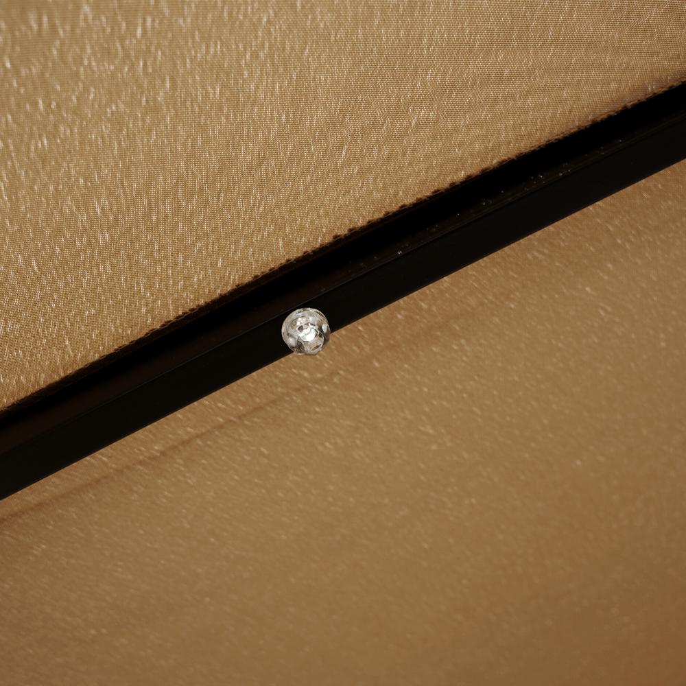 Outdoor 10 Ft Offset Cantilever Hanging Patio Umbrella With Solar Powered LED. Picture 3