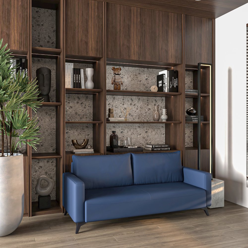 Inno Collection Three Seater Sofa In Dark Blue. Picture 3