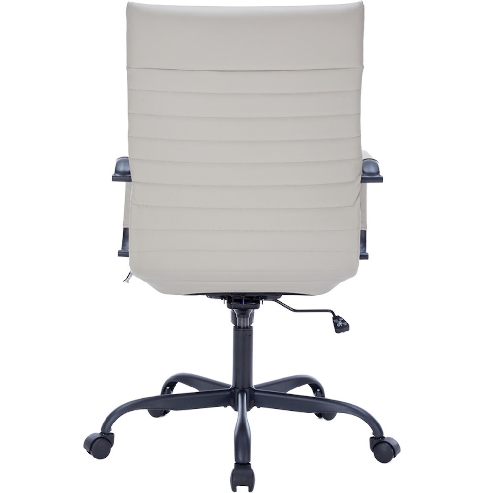 Harris Leather Home High-Back Office Chair in Tan With Black Frame. Picture 9