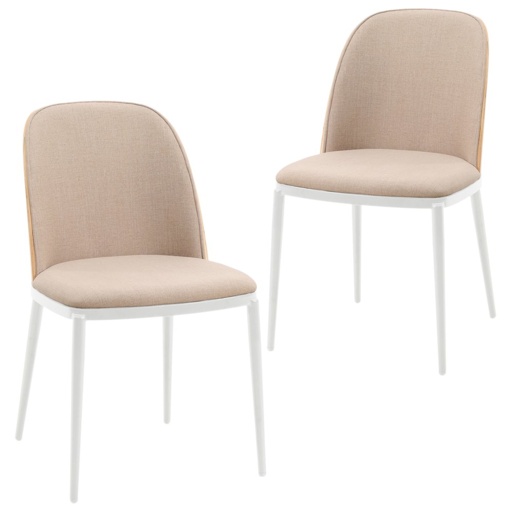 Tule Mid-Century Modern Dining Side Chair Set of 2. Picture 2