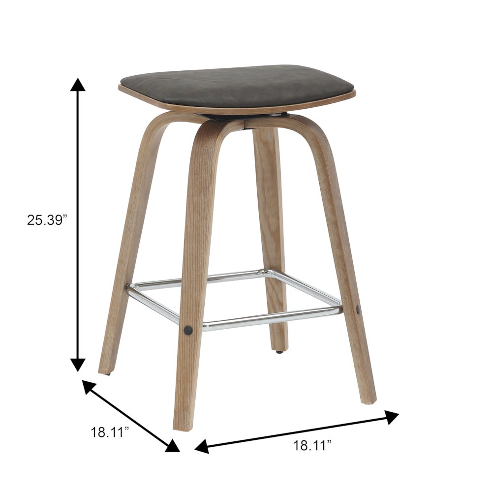Wooden Counter Stool in Brown. Picture 10