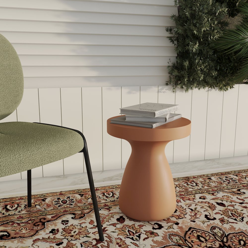 Modern Side End Table Wisp Series In Pink. Picture 7