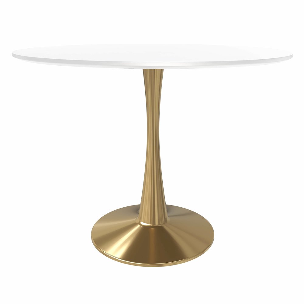 Bristol 40" round dining table Gold Base With White Top. Picture 19