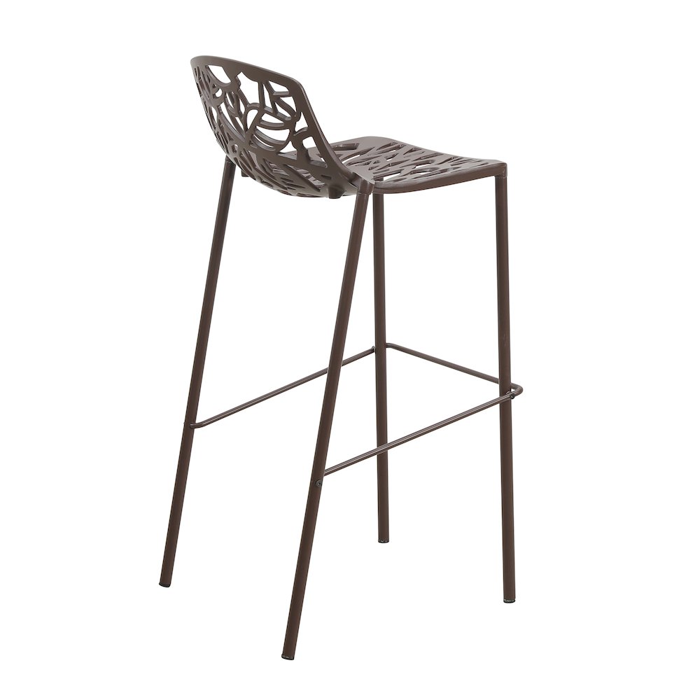 Devon Mid-Century Modern Aluminum Bar Stool. Picture 9