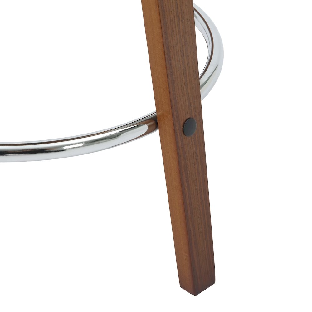 Wooden Counter Stool Pelya Collection Modern Style Walnut color in Light Taupe. Picture 20