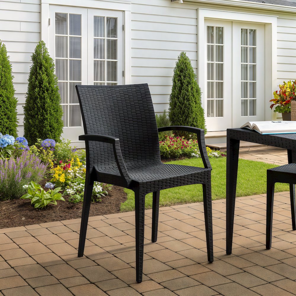 Weave Mace Indoor/Outdoor Chair (With Arms). Picture 11