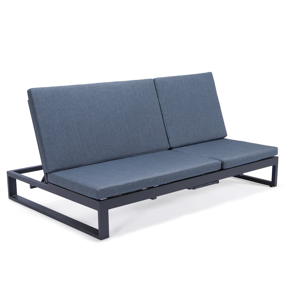 Chelsea Convertible Lounge Reclining Double Chaise With Cushions. Picture 2