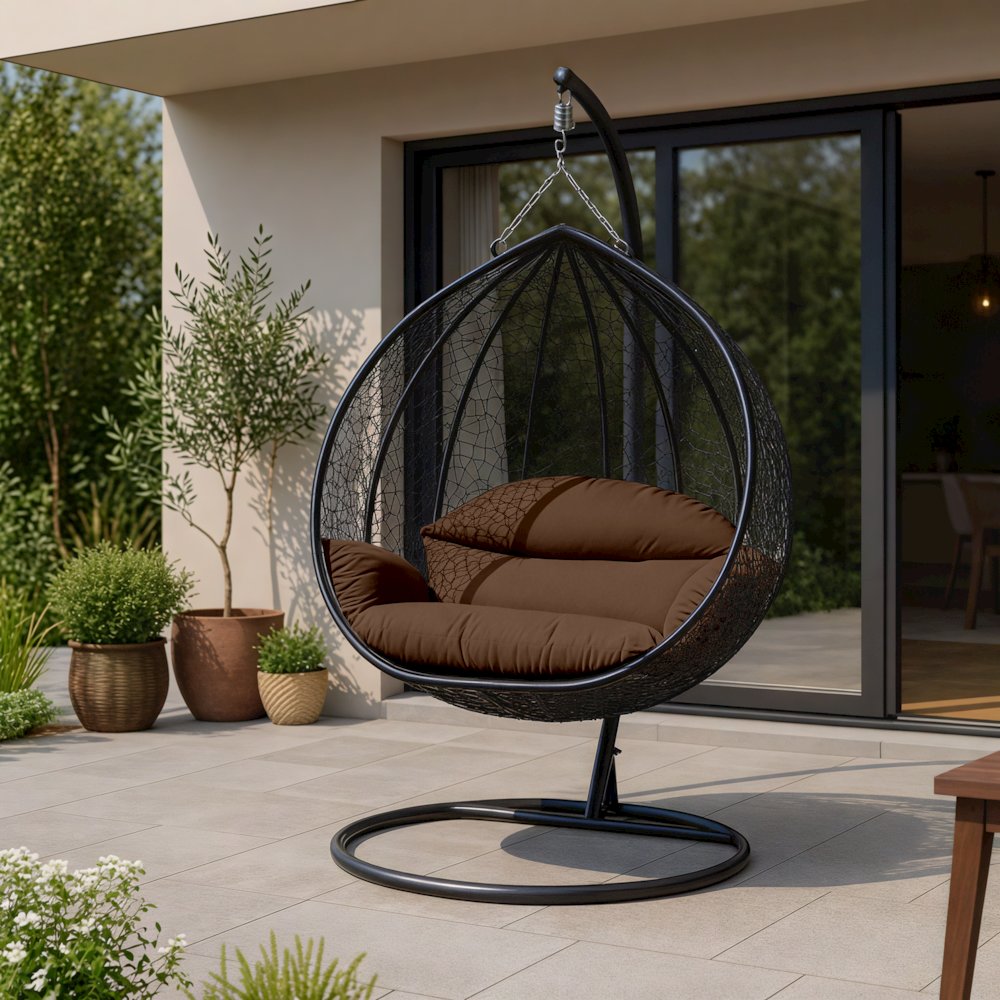 Recluse Collection Modern Outdoor Swing Chair. Picture 23