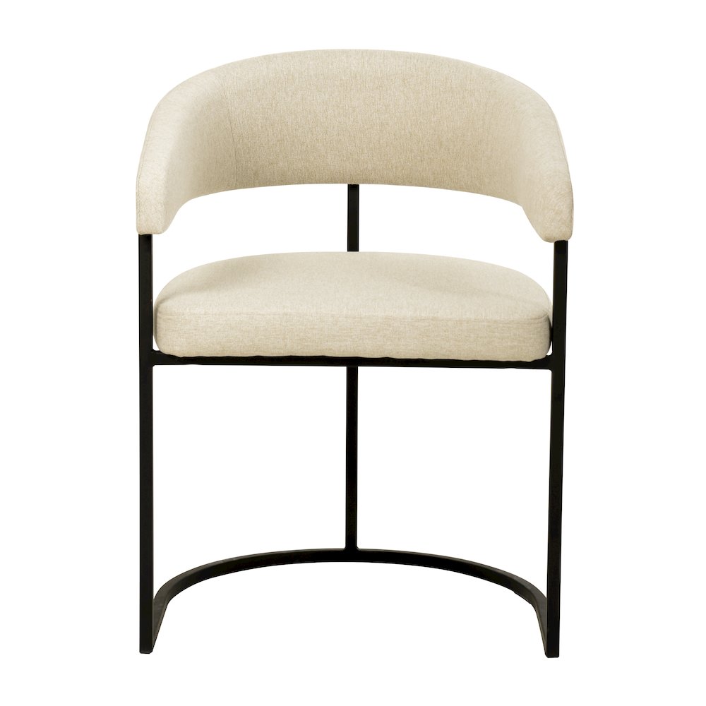 Aero Collection Modern Dining Chair in Oatmeal Set of 2. Picture 4
