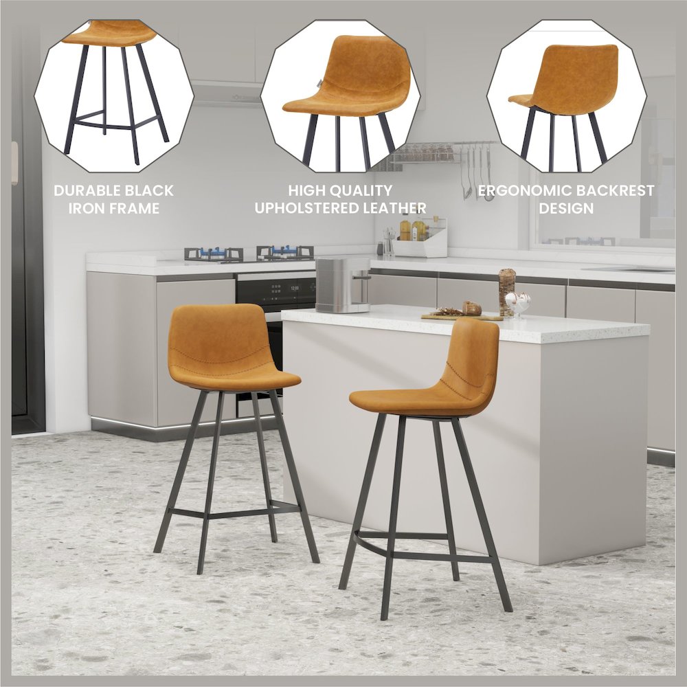 Elland - Counter stool -Light Brown. Picture 3