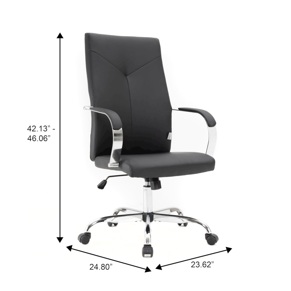 Sonora Modern High-Back Leather Office Chair. Picture 23