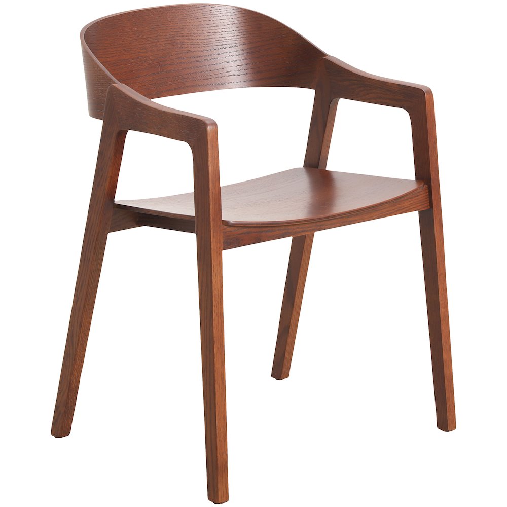 Rivo Collection Elegant Dining Chair in Dark Brown Wood. Picture 7
