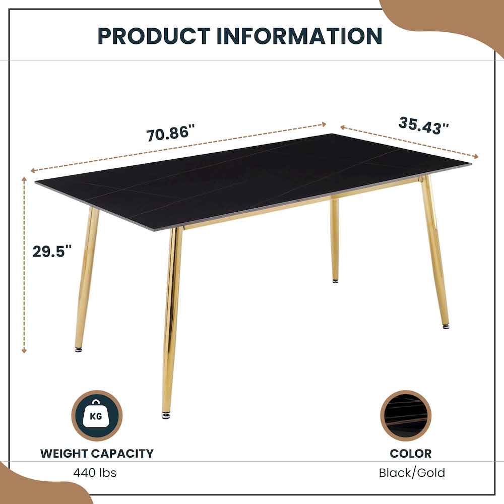 Zayle Series Modern Dining Table. Picture 18