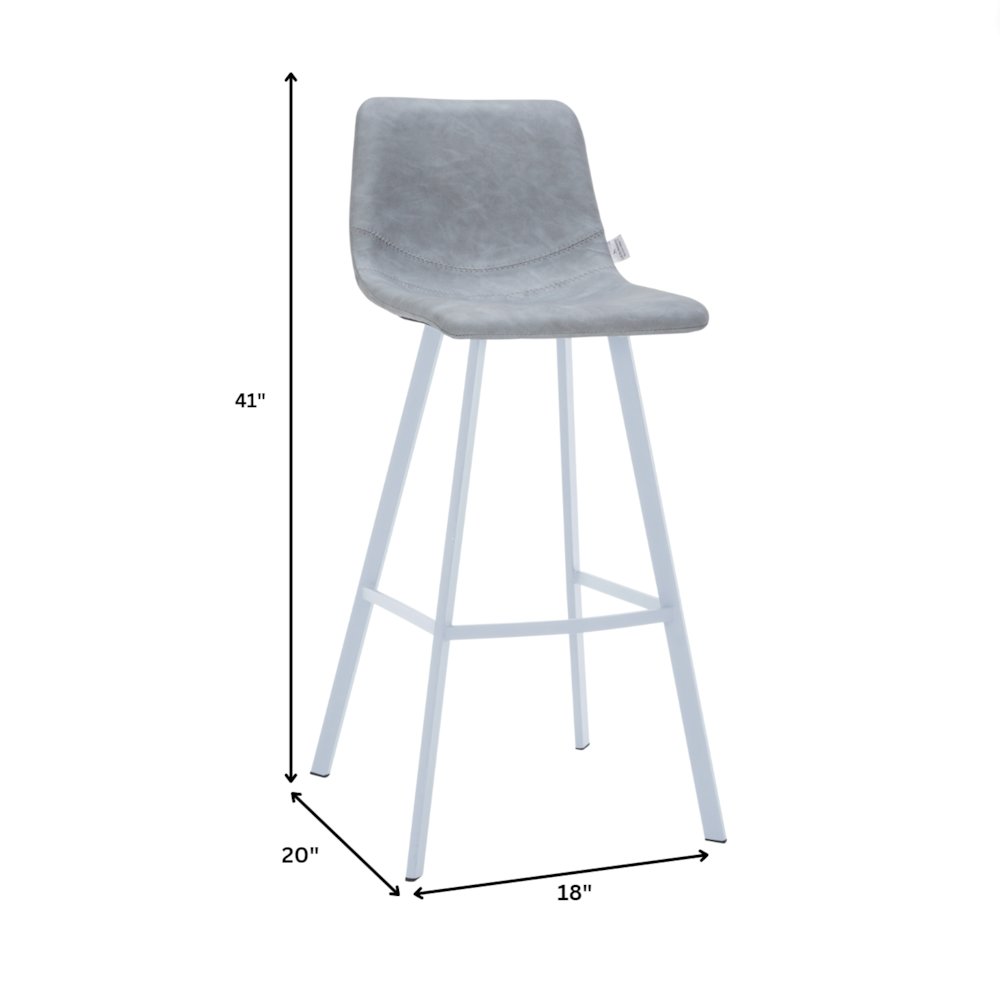 Elland - Counter stool -Light Grey- White base. Picture 12