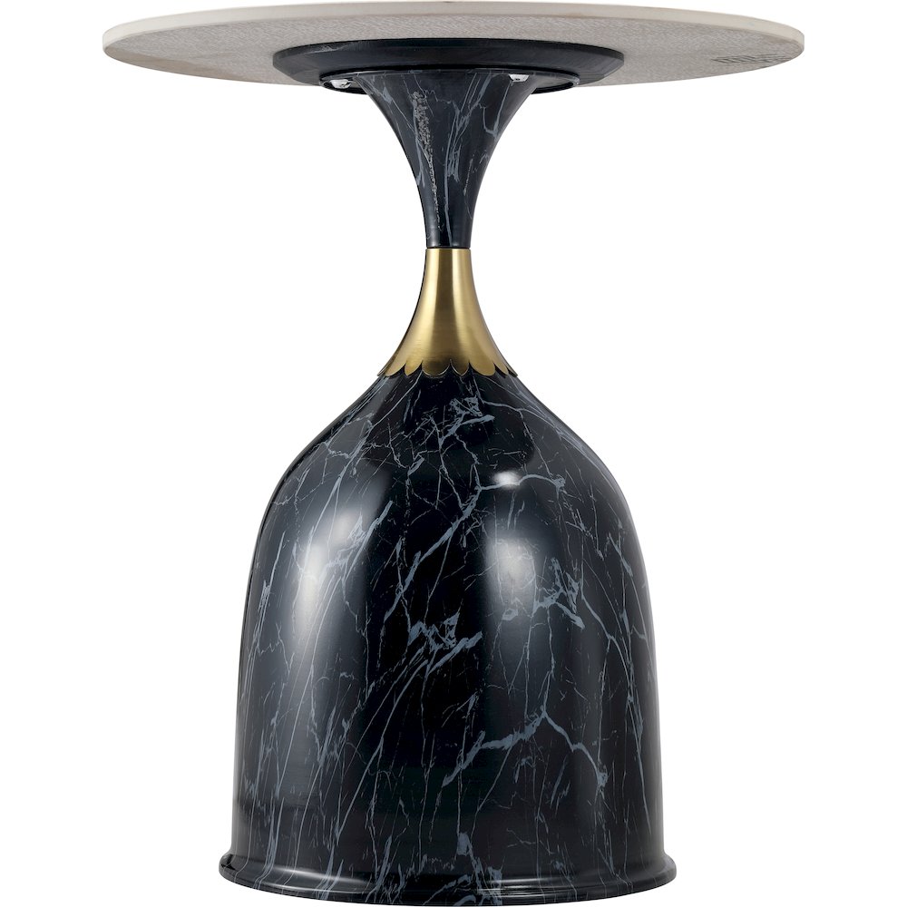 Oslo Collection Modern End Table In Stone Black. Picture 24