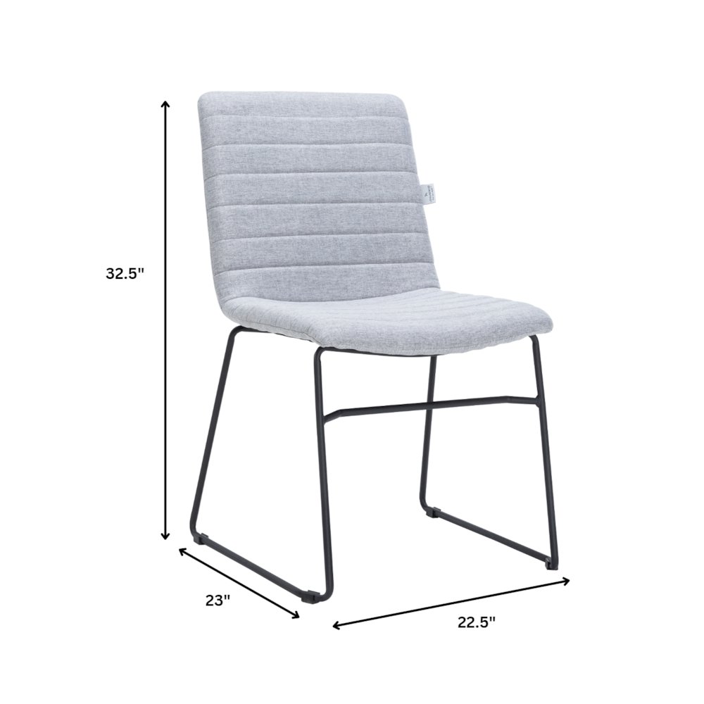 Zylar Series Office Guest Chair in Grey Fabric. Picture 1