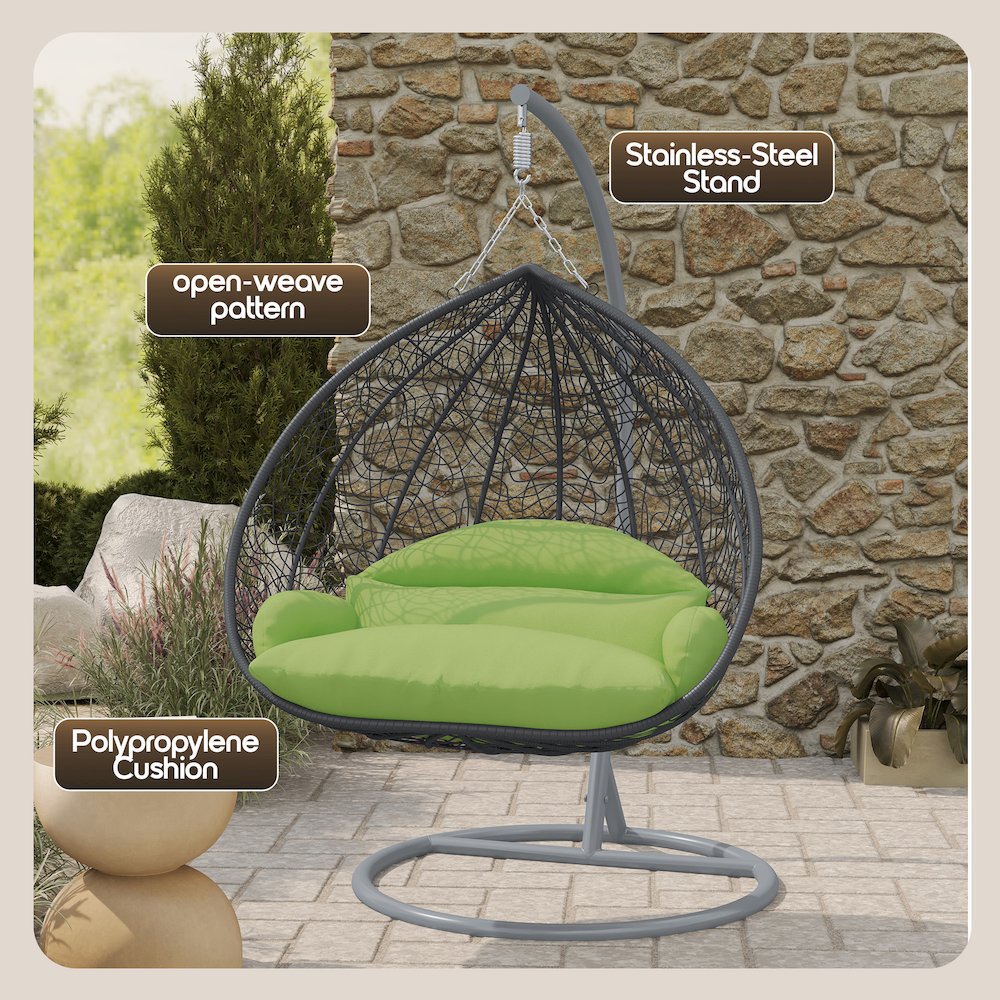 Recluse Collection Modern Outdoor Swing Chair. Picture 5