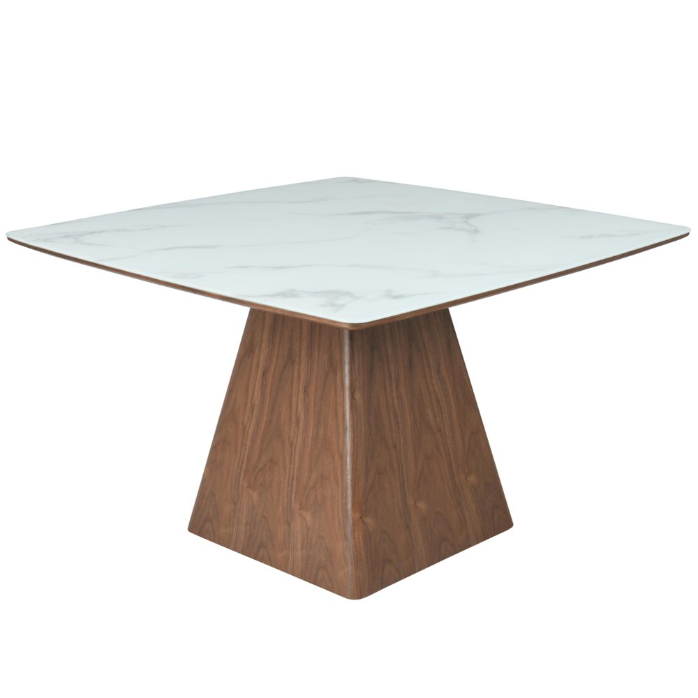 5-Piece Dining Set Square Dining Table White Sintered Stone Top. Picture 8