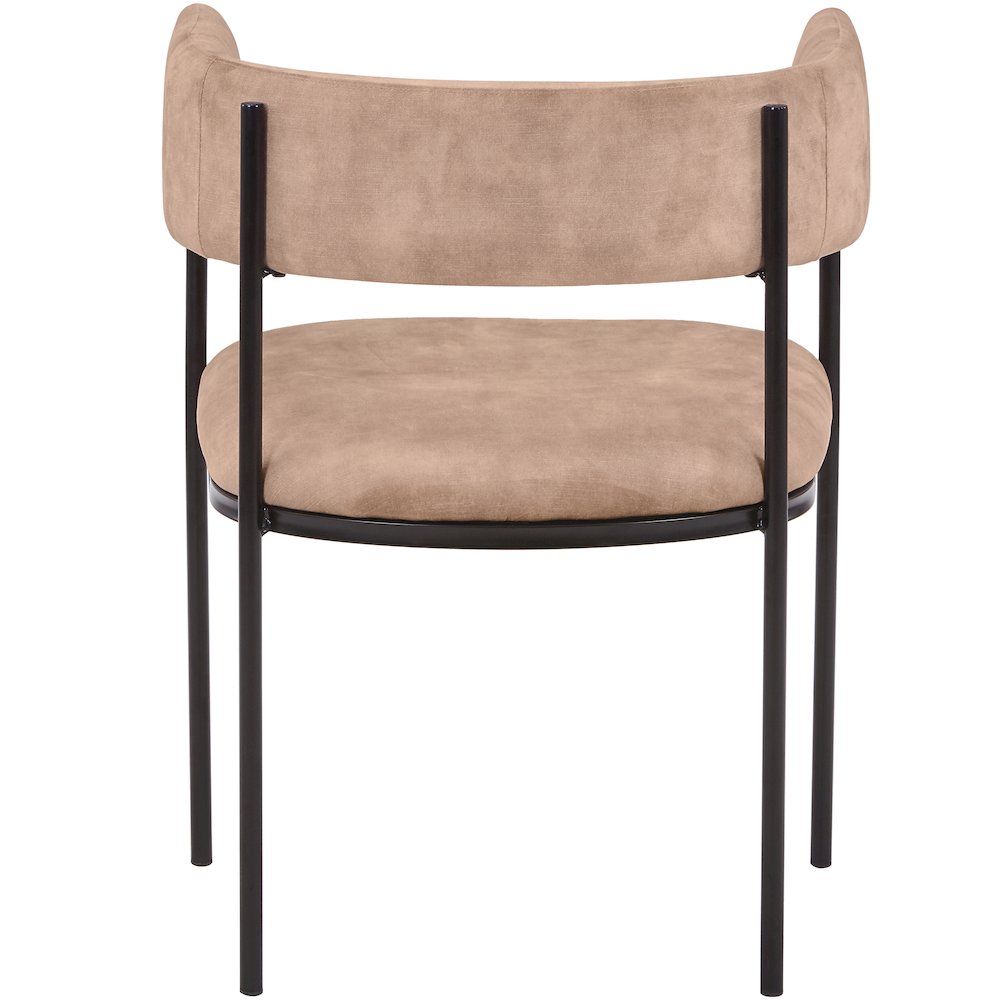 Cyril Collection Modern Chair in Light Brown Velvet. Picture 15
