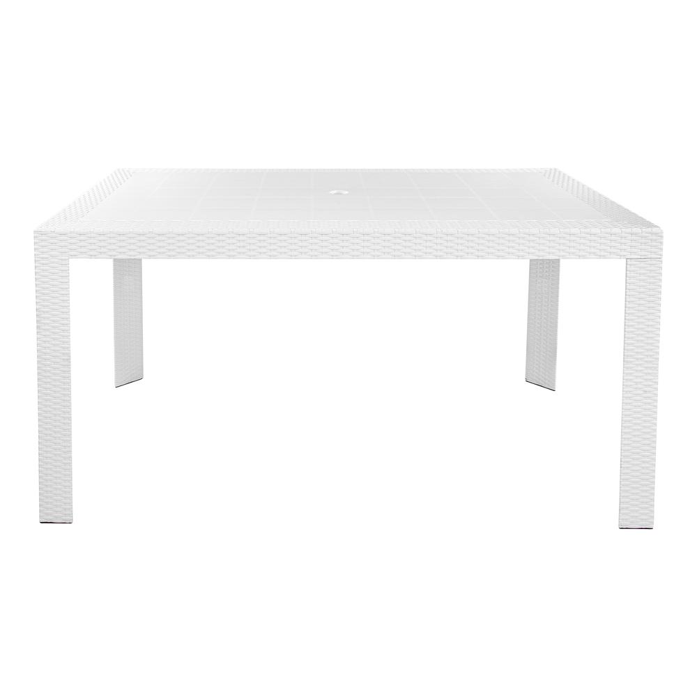 Mace 7-Piece Outdoor Dining Set with Rectangular Table and Stackable Chairs. Picture 2