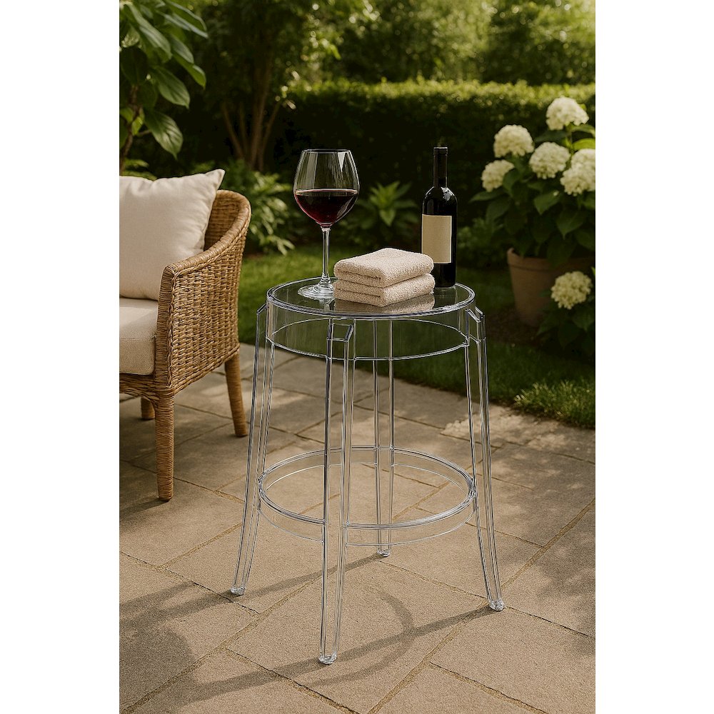 Averill Modern Plastic Dining Stool. Picture 3