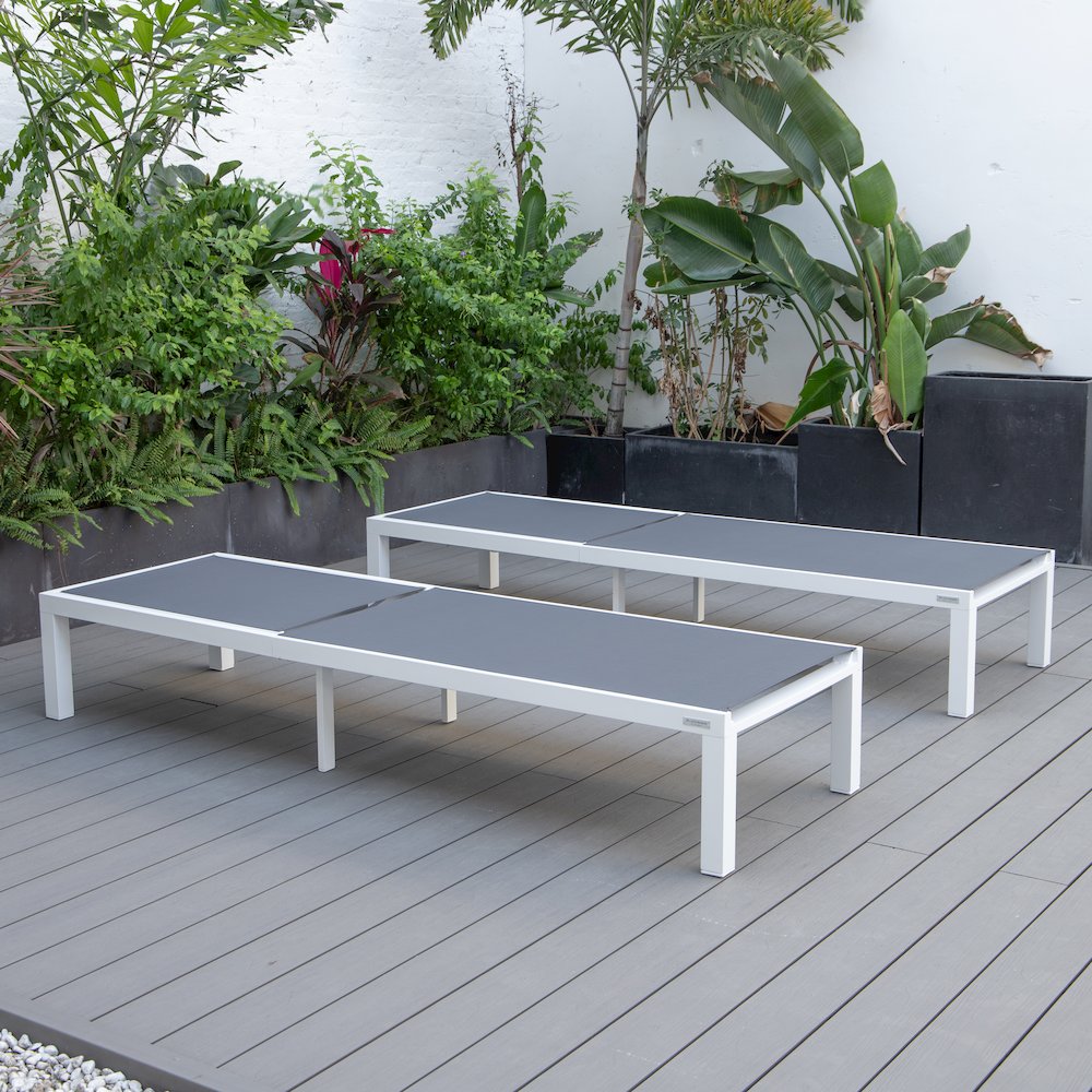 Marlin Patio Chaise Lounge Chair in Dark Grey. Picture 4