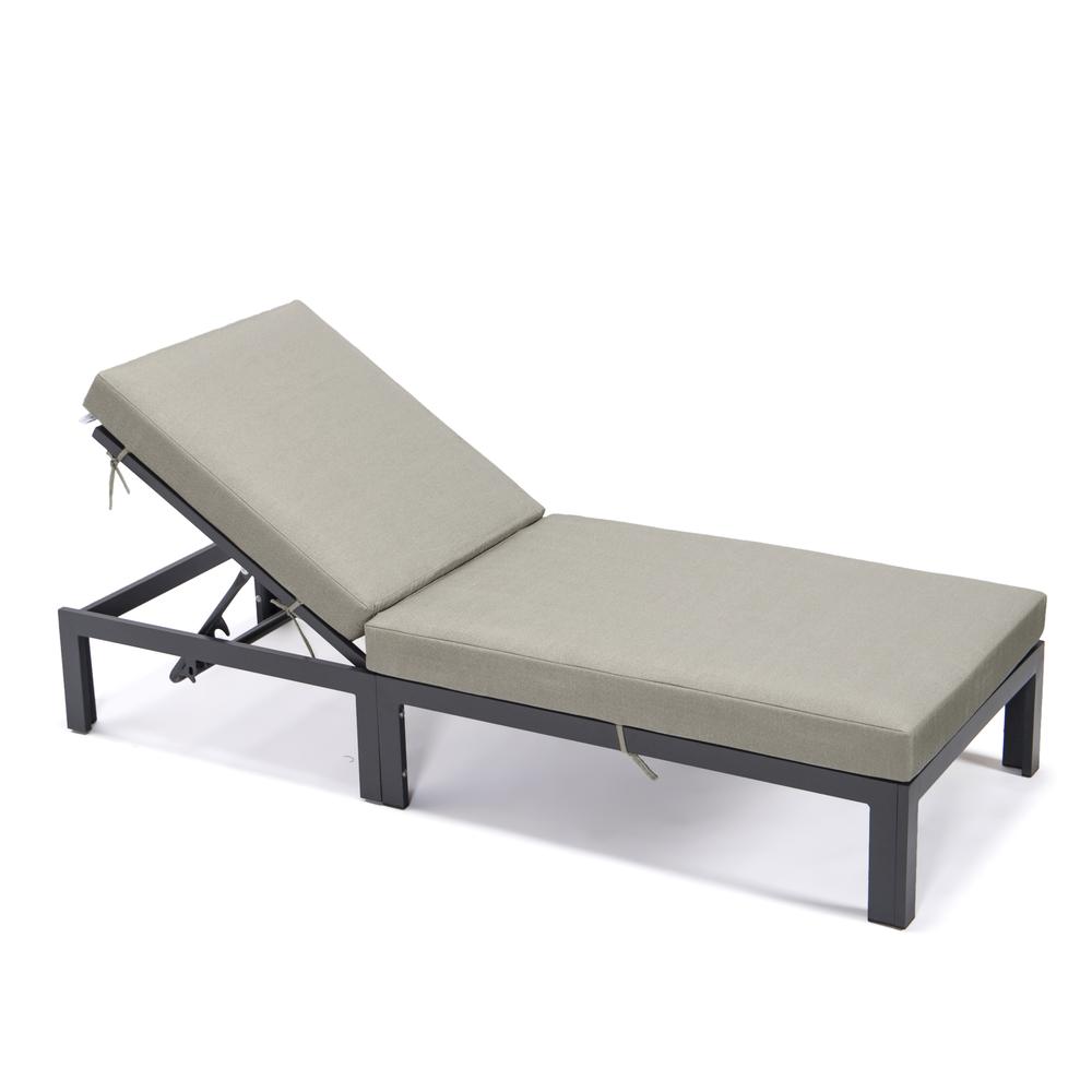 Chelsea Modern Outdoor Chaise Lounge Chair With Cushions. Picture 1