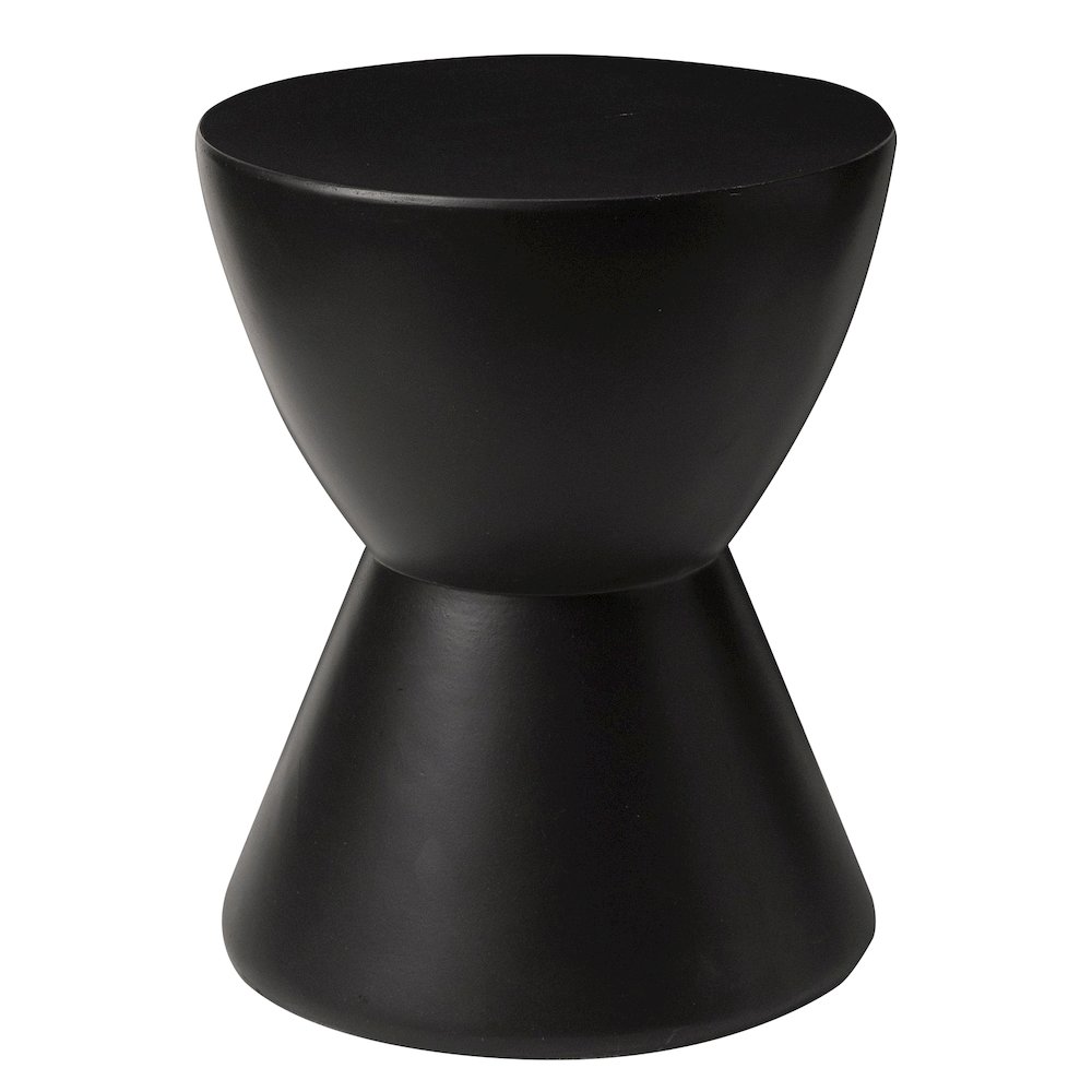 Loft Collection Fiberglass Outdoor Side Table in Black. Picture 7