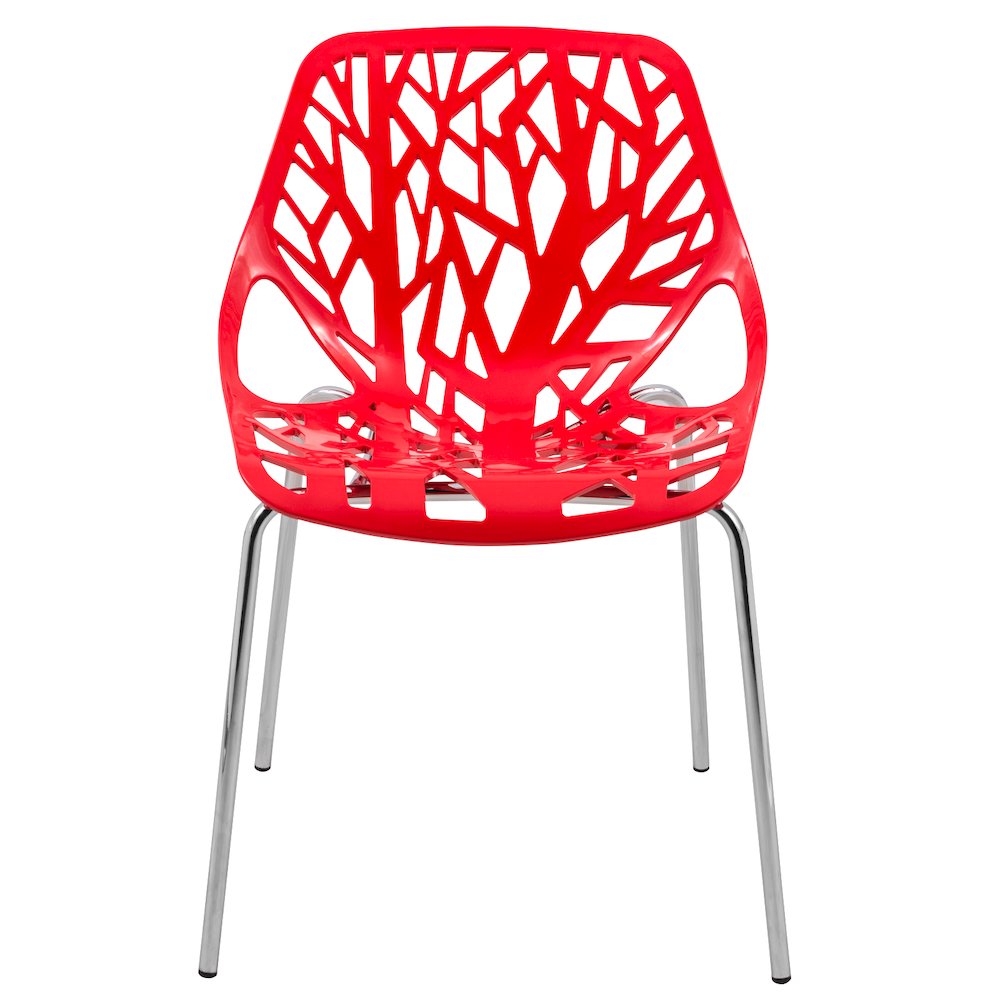 Modern Asbury Dining Chair w/ Chromed Legs. Picture 8