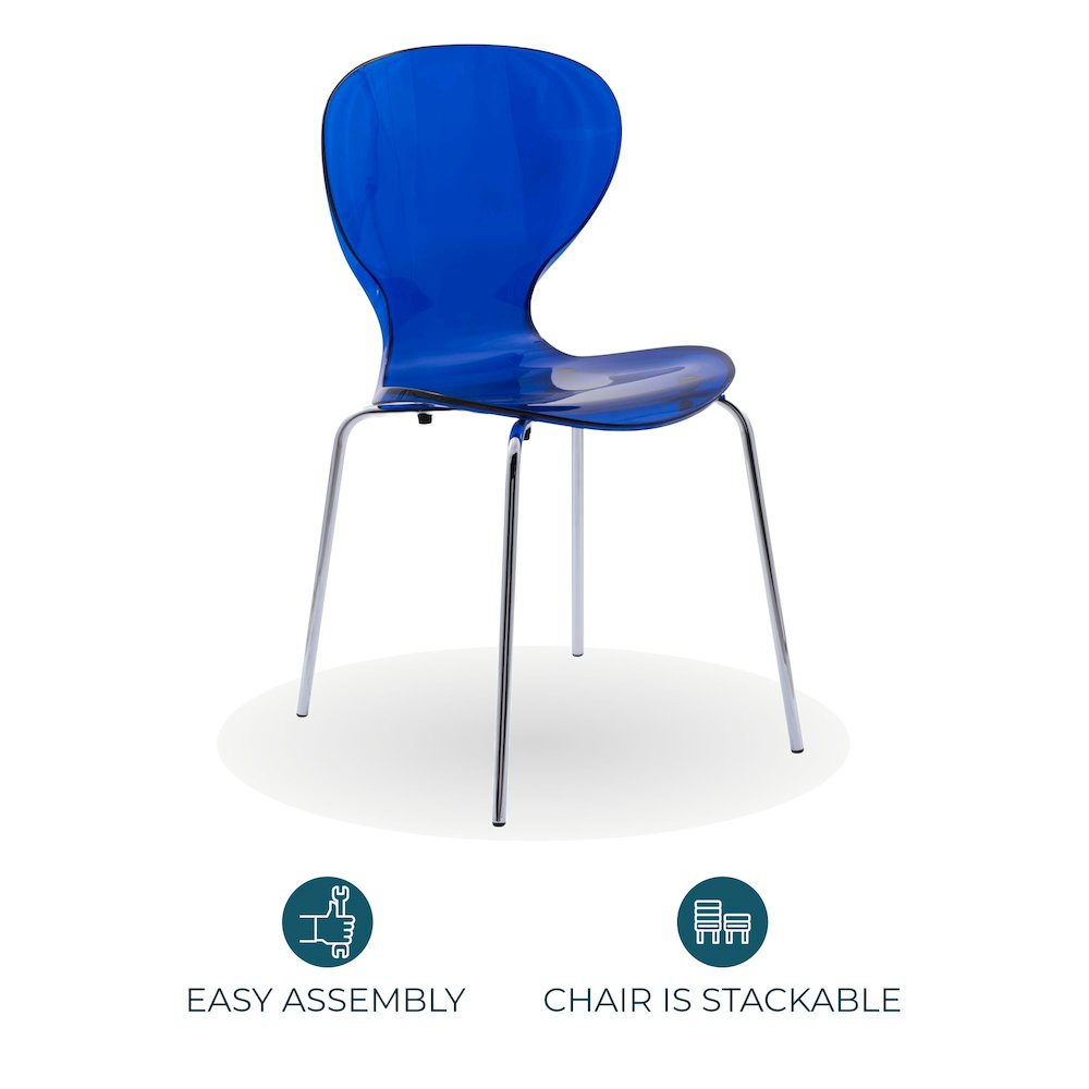 Modern Oyster Transparent Side Chair. Picture 20