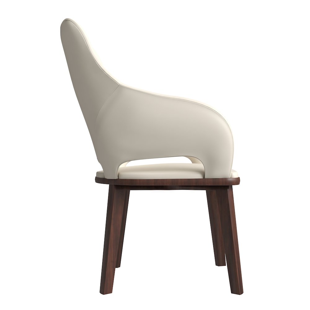Vivara Collection Modern Dining Chair in Light Taupe Set of 2. Picture 18