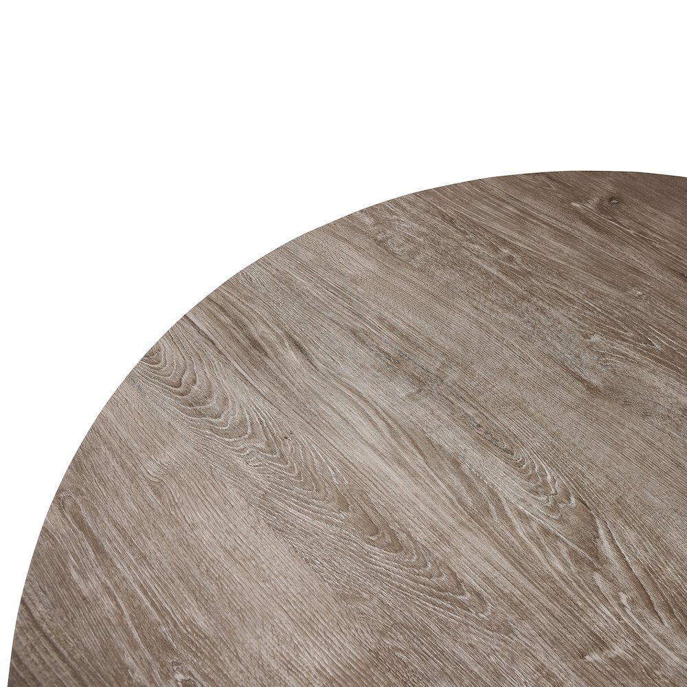 5-Piece Dining Set 47" Round Dining Table 4 Leather Dining Chairs. Picture 14