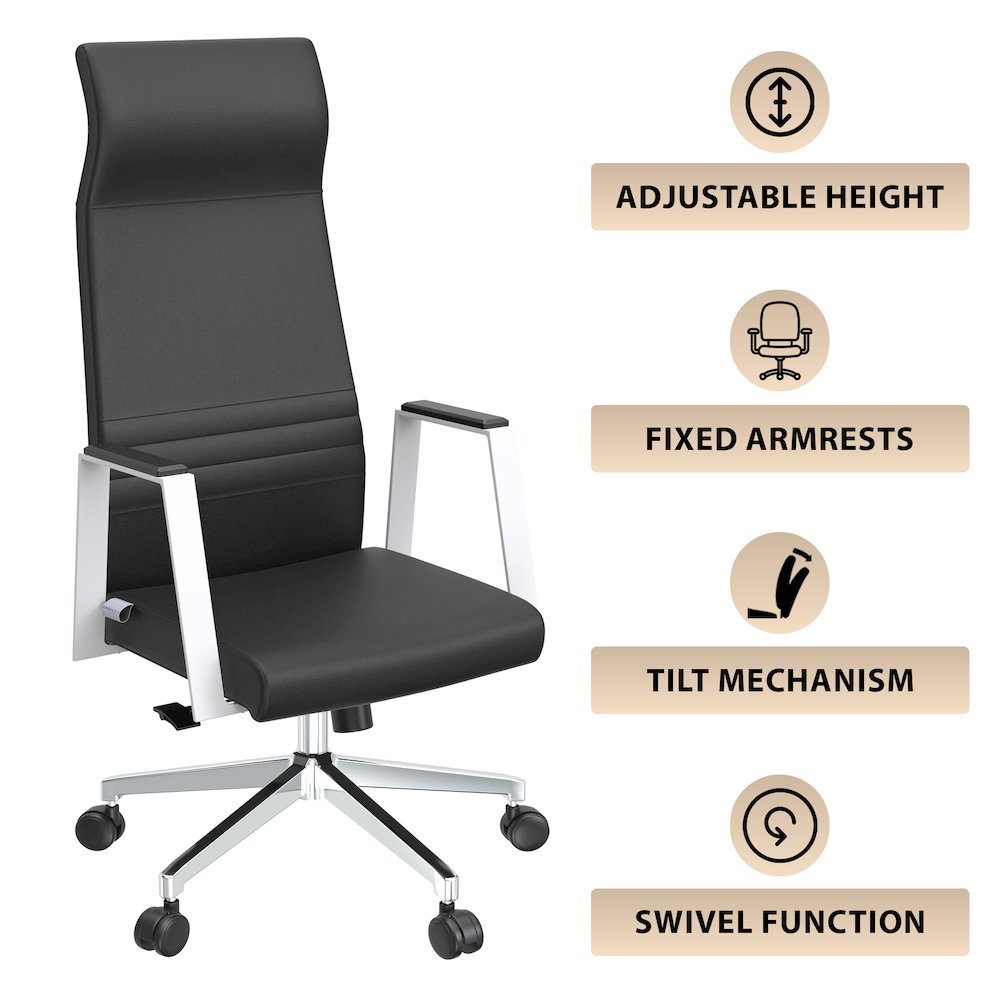 Aleen High-Back Office Chair in Black. Picture 3