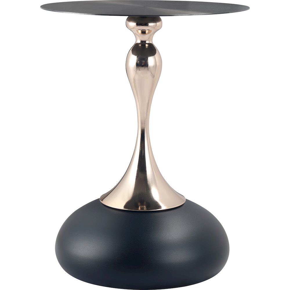 Savoy Collection Modern End Table In Matt Black. Picture 16
