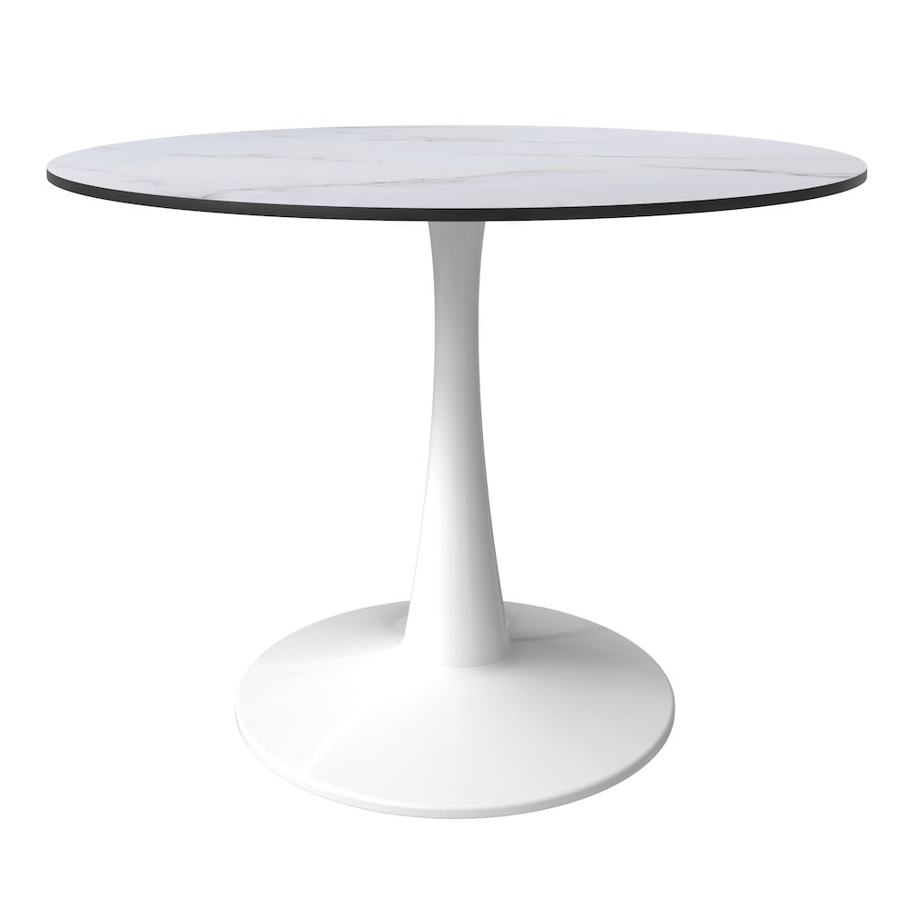 Bristol, 40" Round dining table in White. Picture 2
