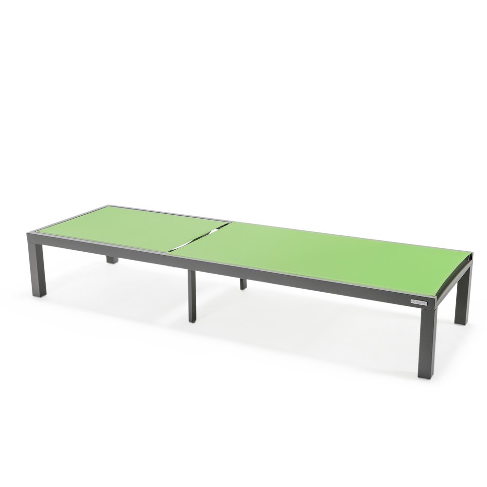 Marlin Patio Chaise Lounge Chair With Grey Aluminum Frame. Picture 2
