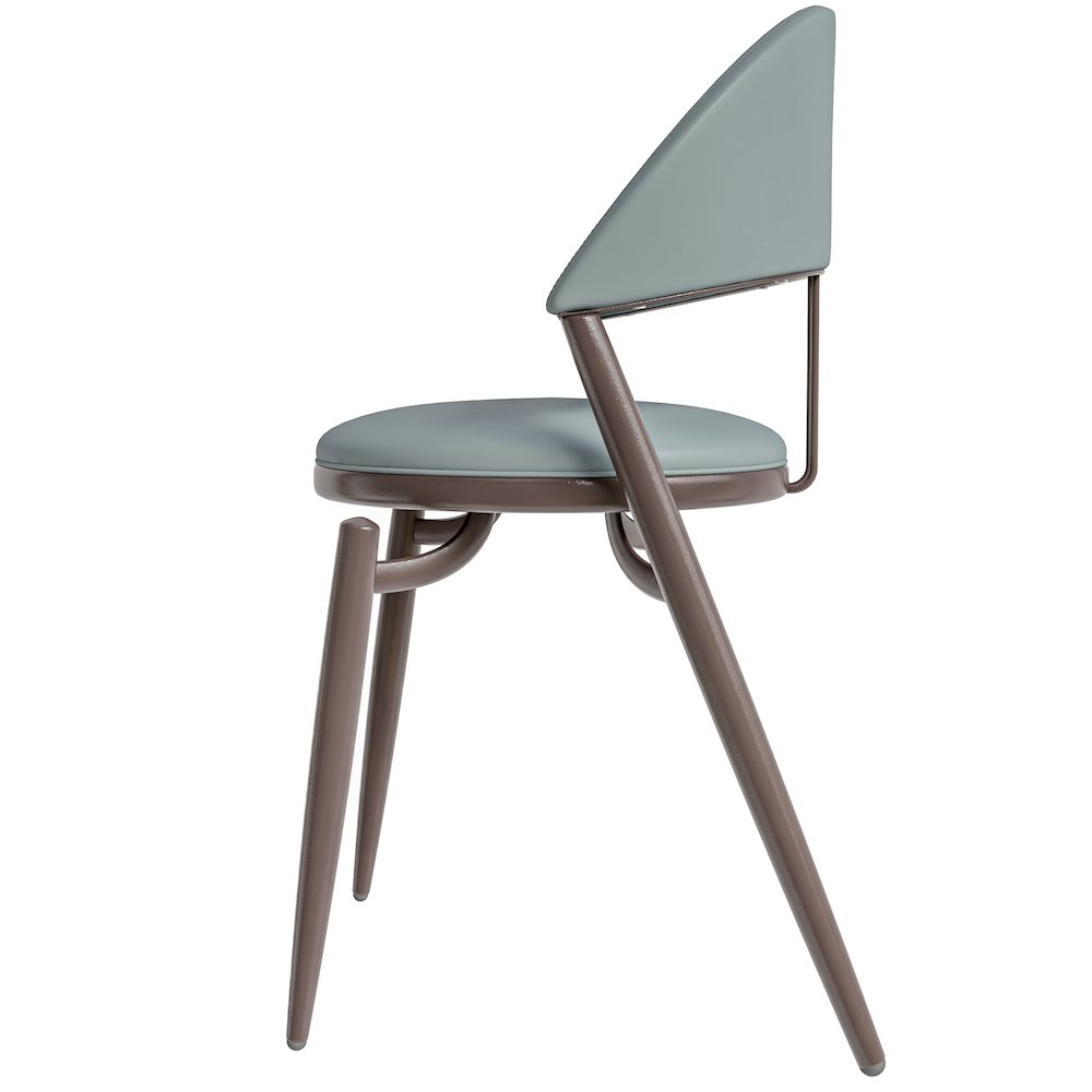 Venice Collection Modern Dining Chair In Black set of 4 in Light Grey. Picture 3