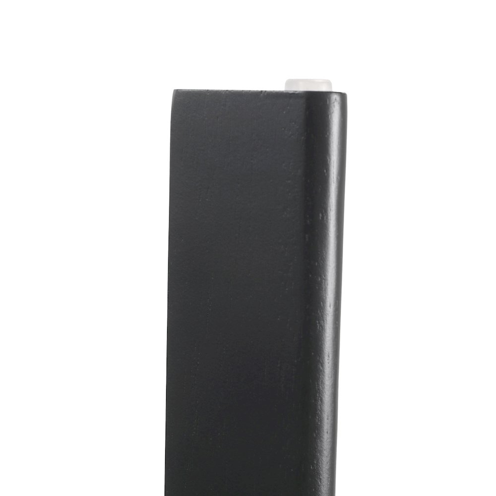 Velo Series Modern Dining Chair in Black Wood with Off White Seat. Picture 15