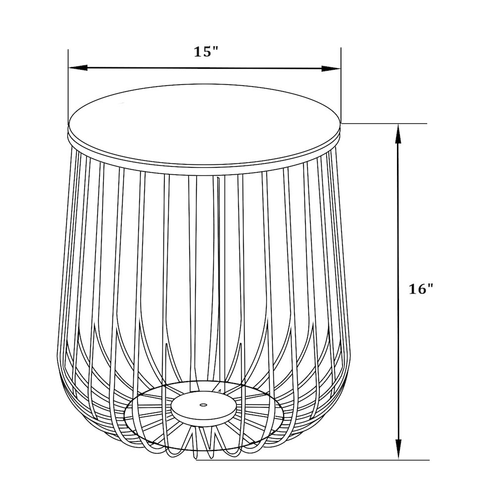 Runswick Modern Wood Top End Table With Metal Base in Natural Wood. Picture 12