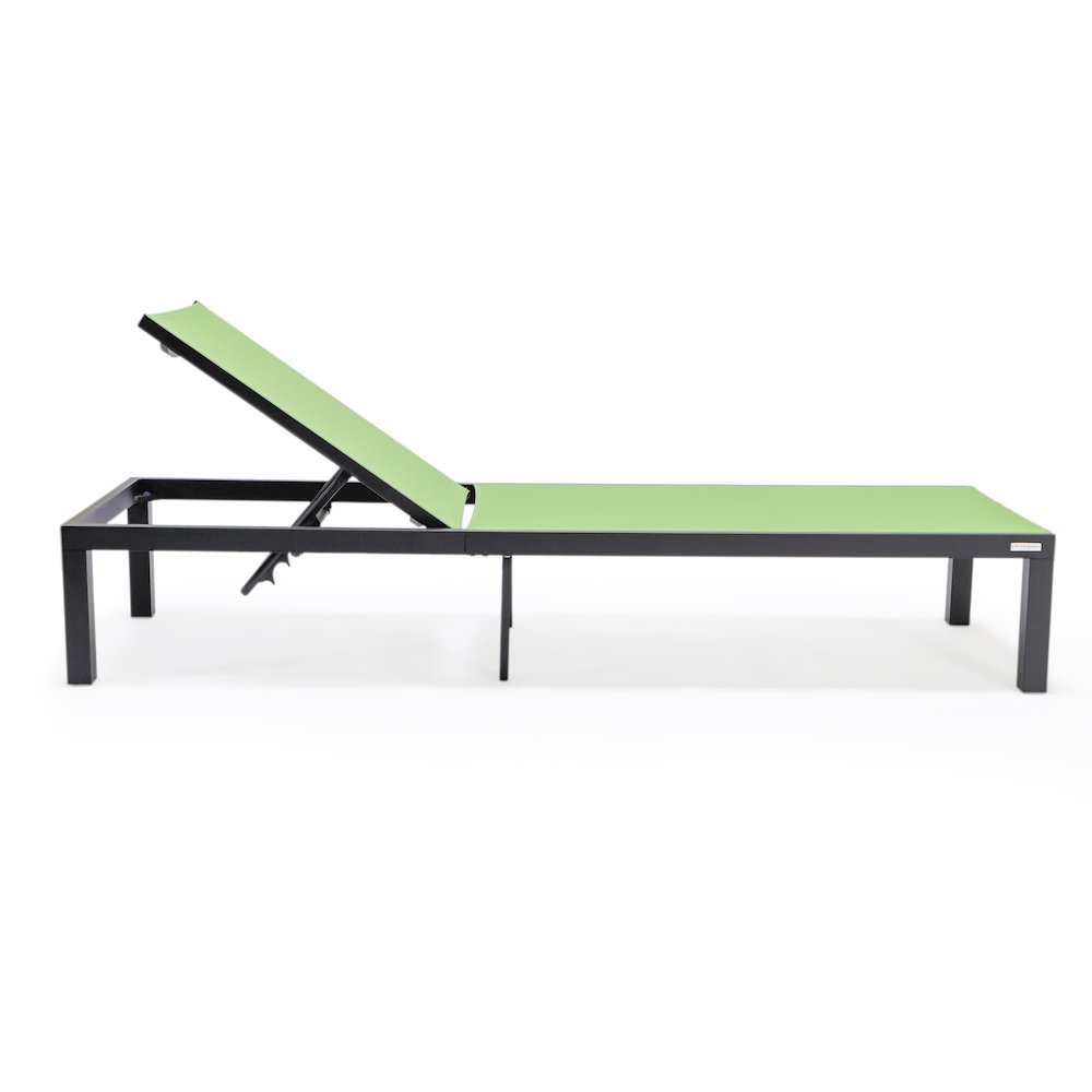Marlin Patio Chaise Lounge Chair With Black Aluminum Frame. Picture 8