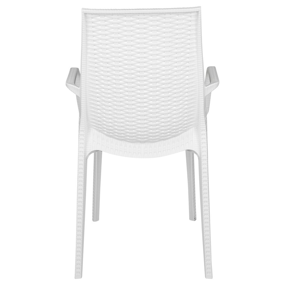 Kent Outdoor Patio Plastic Dining Arm Chair, Set of 2. Picture 4