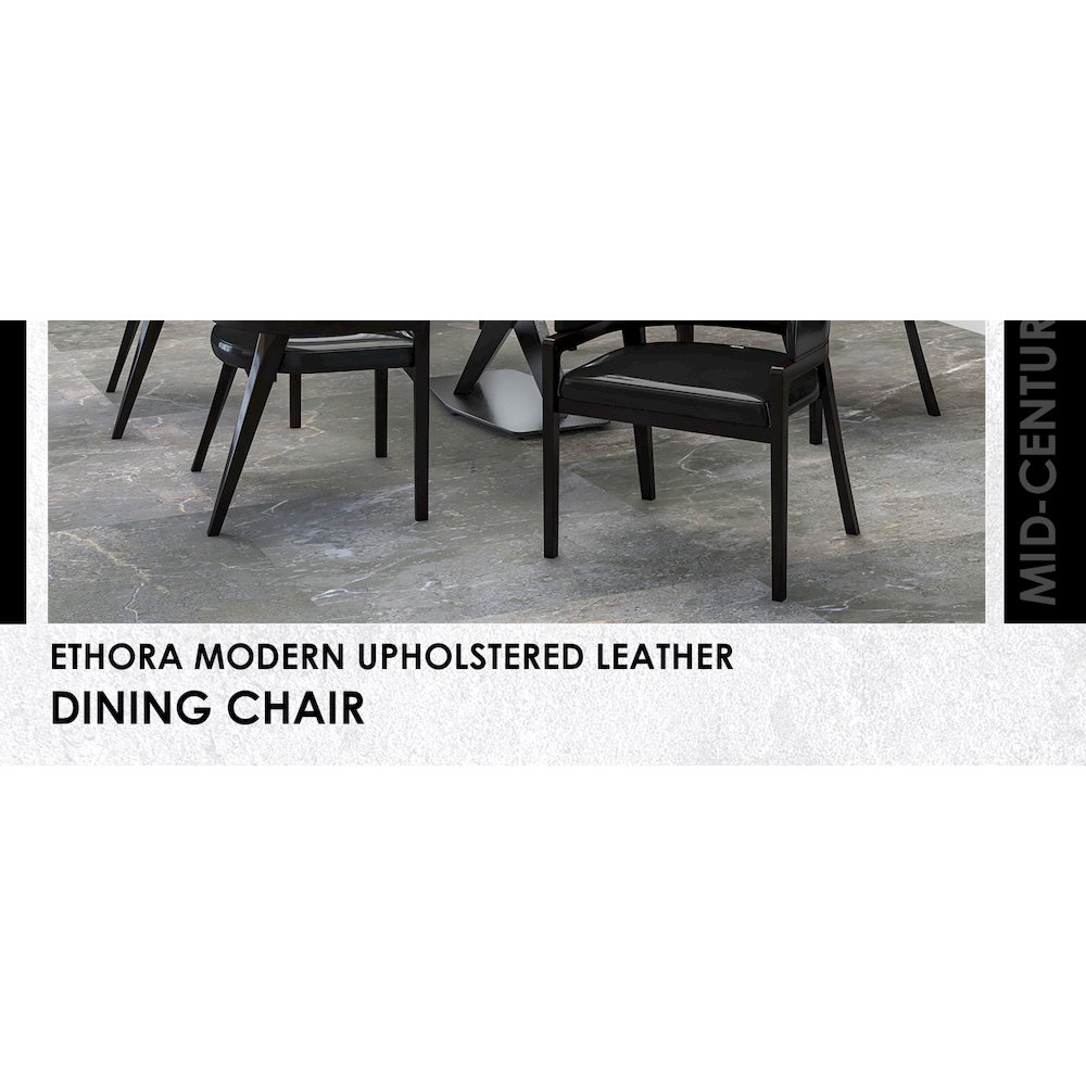 Ethora Collection Modern Wooden Dining Chair in Black. Picture 15